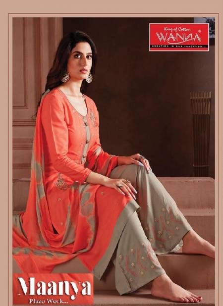 Wanna Maanya Latest Designer Plazzo Style Exclusive Rayon Casual Wear Dress Material Collection Catalog
